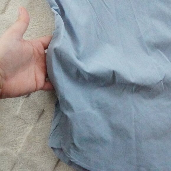 Athleta Oversized Poplin Top Womens XXS Blue Preppy Casual - Picture 2 of 12